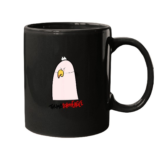 Eagle Funny Thumb Ironic Animal Totem Mugs