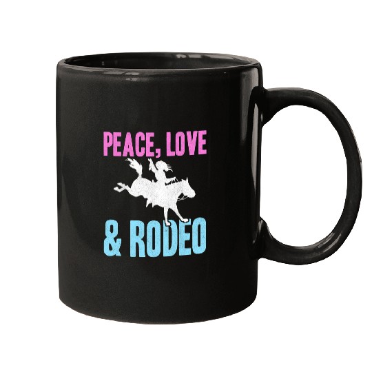 Peache Love Rodeo Cowgirls Horse Rider Rancher Rodeo Women Mugs