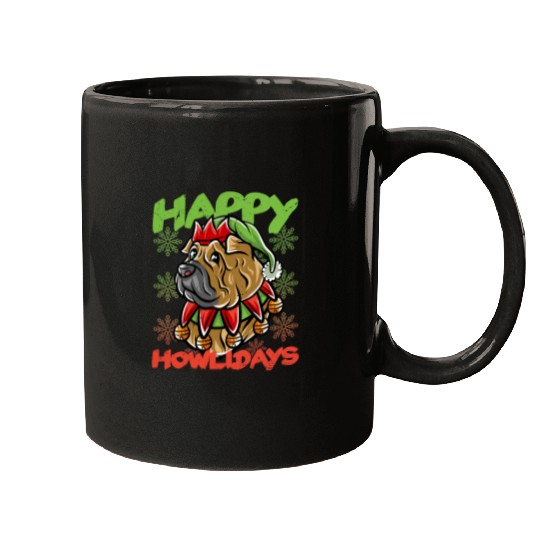 Happy Howlidays Shar Pei Elf Dog Merry Christmas Dogs 60 Mugs