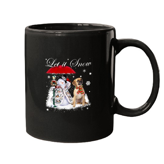 Pug Lover Puggle Santa Dog Christmas Snowman xmass Pajama 23 Pugs Dog Mugs