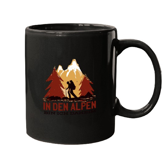 Hiking Hiker Outdoor In The Alps 684 Hike Mugs