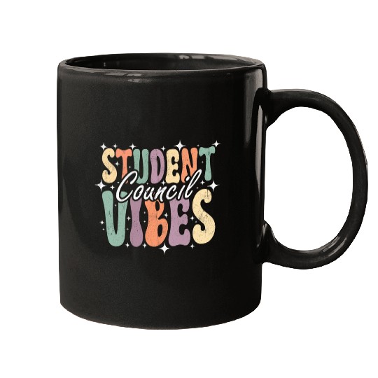 Student Council Vibes Groovy School Student Council Mugs