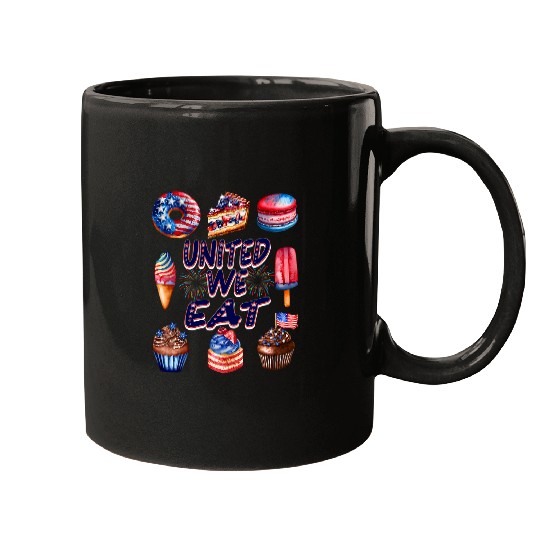 Funny 4th of July United We Eat Mugs