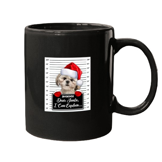 Dear Santa I Can Explain Funny Christmas Shih Tzu Xmas Mugs