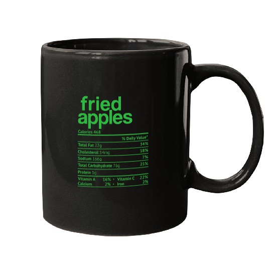Fried Apple Nutrition Facts Funny Thanksgiving Christmas Mugs