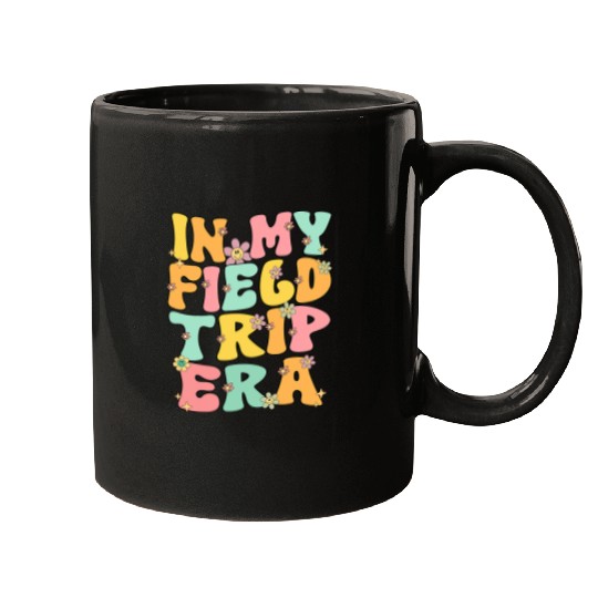 In My Field Trip Era Retro Groovy Teacher Field Day 2024 Kid Mugs