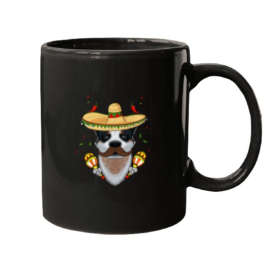 Sombrero Dog I Cinco De Mayo Australian Cattle Dog Mugs