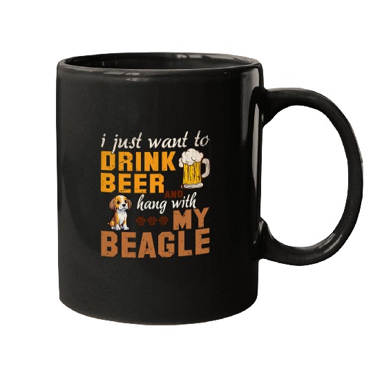 Beagle Dad Funny Fathers Day Dog Lover Beer Daddy Cute Mugs