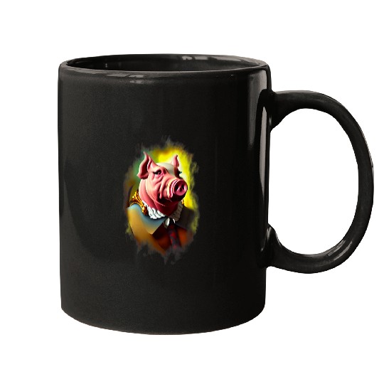 Funny elegant Pig Animal Face Funny Idea Mugs