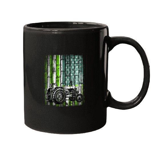 Tractor driving Kids Patriotic Tractor American Flag Tractor Farm Mugs