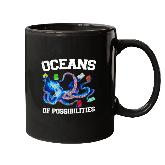 Book Reading Oceans Of Possibilities Summer Reading Octopus Mugs