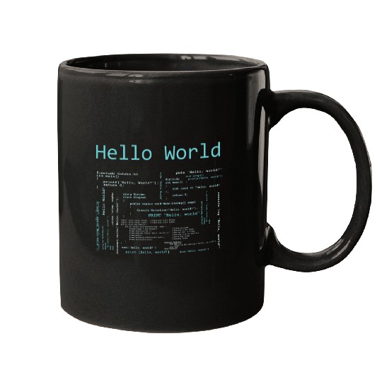 Hello World Computer Programming Languages Computer Science Mugs