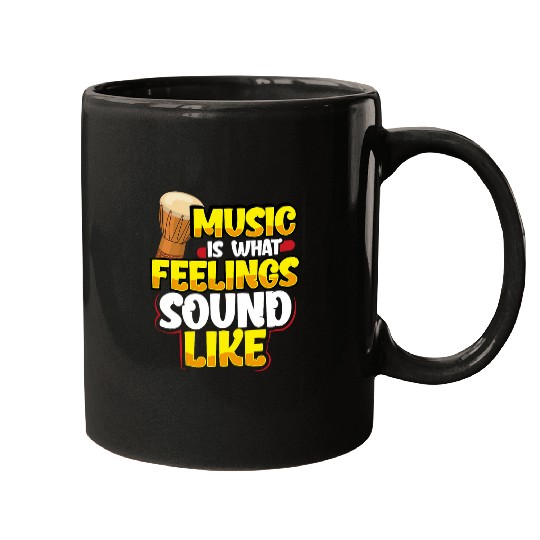 Funny Drummer Bongo Drums Mugs