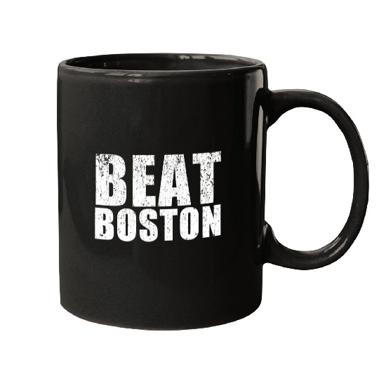 Funny Basketball Beat Boston Rivalry graphic Basketball Baseball Hockey Mugs
