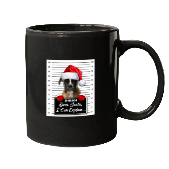 Boxer Pet Dear Santa I Can Explain Funny Christmas Boxer Xmas Mugs
