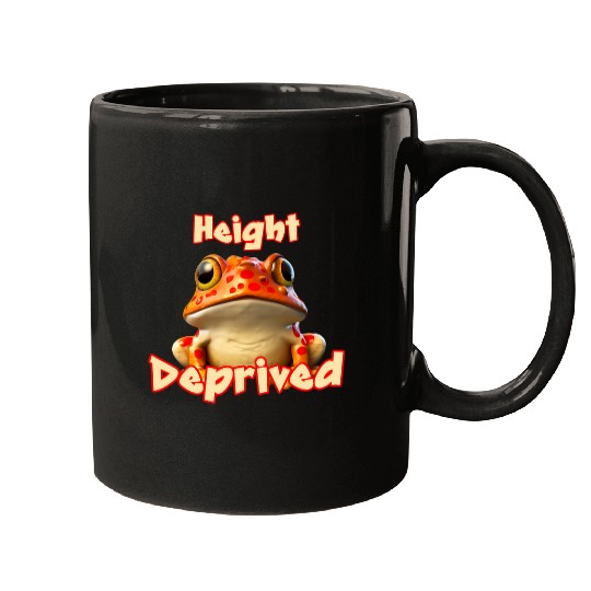 Height Deprived Short People Joke Saying Toad Frog Design Mugs