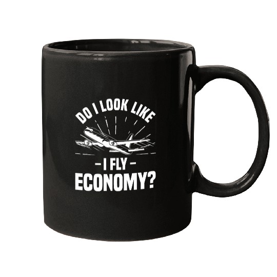 Do I Look Like I Fly Economy Pilot Aviation Aviator Mugs