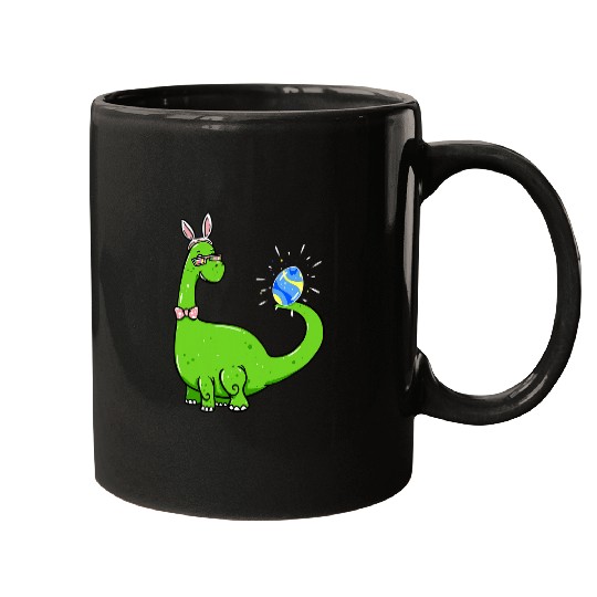 Brontosaurus Bunny Ears Egg Easter Day Dinosaur Dino Boys 1 Mugs