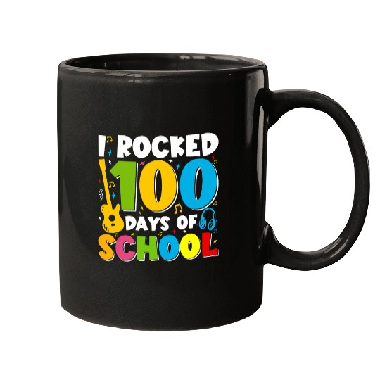 i rock 100 days of school student teacher Mugs