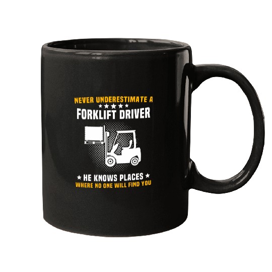 Fork Lift Truck Forklift Operator 4 Mugs