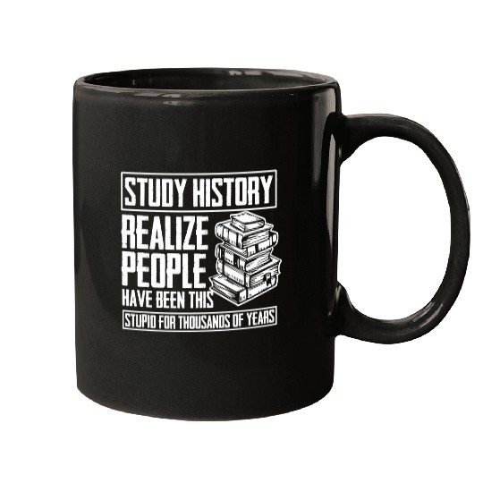 Historian Joke for History Teacher and Funny History Buff Mugs