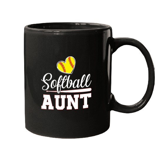Sport Baseball Funny Softball Aunt Baseball Lover Women Mothers Day Mugs