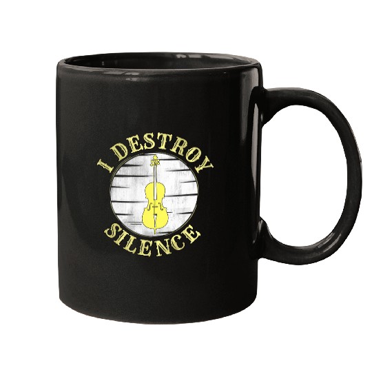 Funny Cellist Funny Music Cello I Destroy Silence 2For Orchestra Mugs