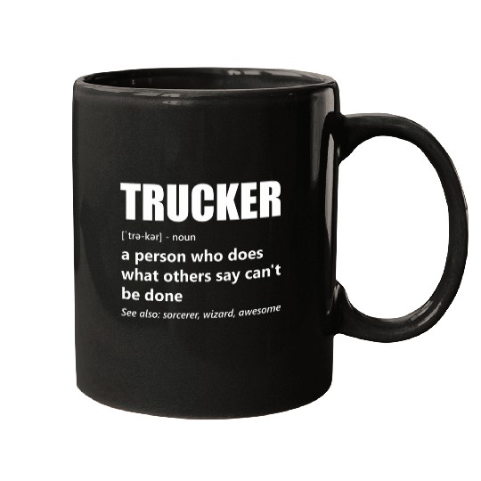 Big Rig SemiTrailer Truck Driver Funny Trucker Meaning Mugs