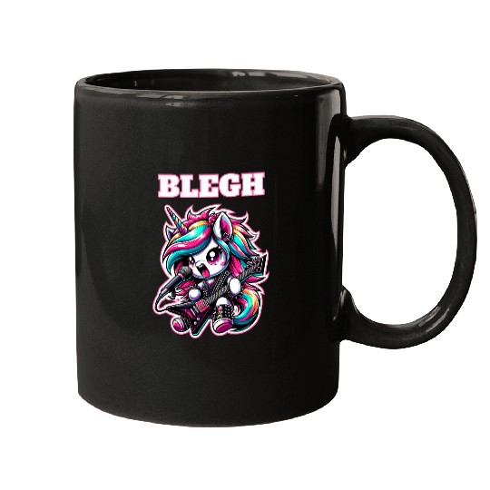 Blegh Metalcore Unicorns Screaming Into a Microphone 1 Mugs