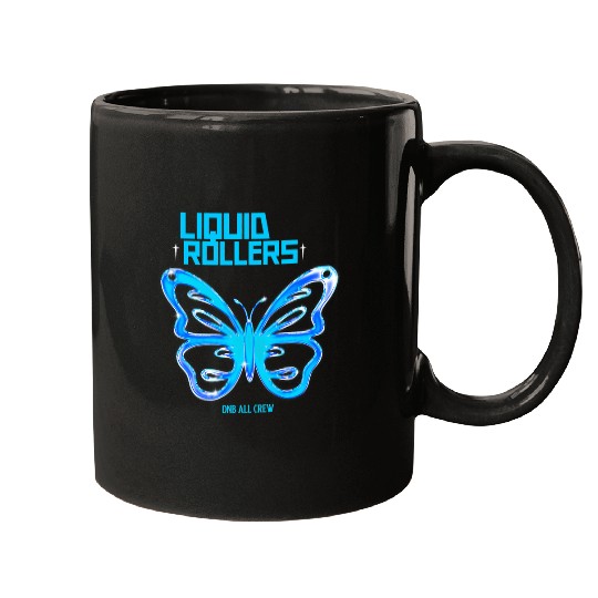 Funny Drummer Liquid DnB Butterfly Liquid Drum N Bass Junglist EDM Mugs
