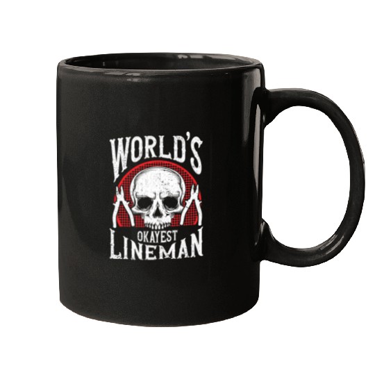 Line Worker Linesman Power Line Worker Electrical Lineman 3 Mugs