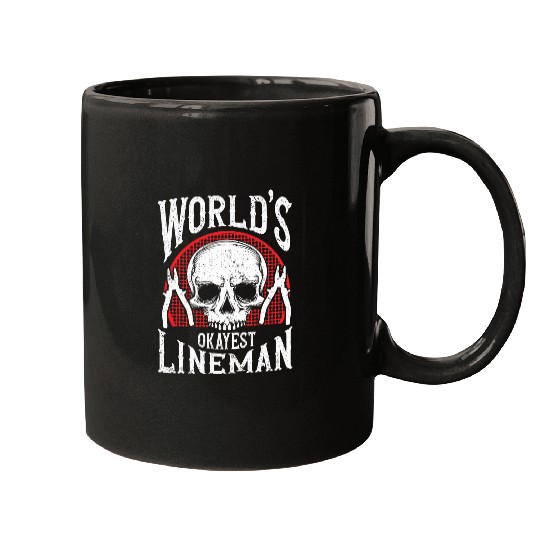 Line Worker Linesman Power Line Worker Electrical Lineman 3 Mugs
