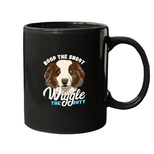 Australian Shepherd Boop The Snoot Butt Wiggle Funny Aussie Mugs