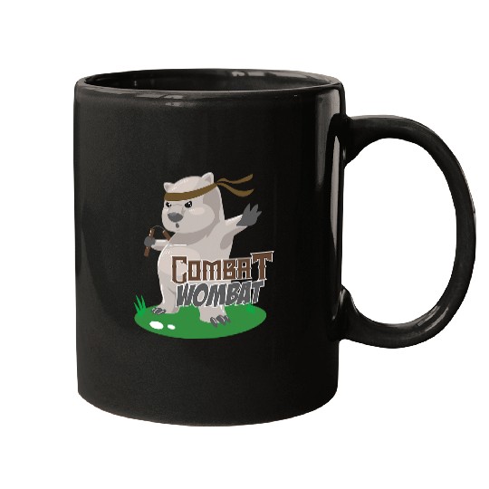 Combat Wombat 2Funny Karate Wombat Martial Artist Gift Mugs