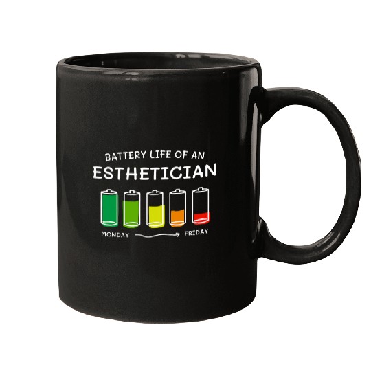 Battery Life of an Esthetician Professional Skin Therapist Mugs
