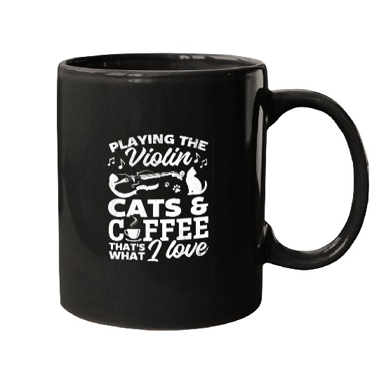Funny Violin Playing The Violin Cats 2Coffee Violinist Music Violin Cats Mugs