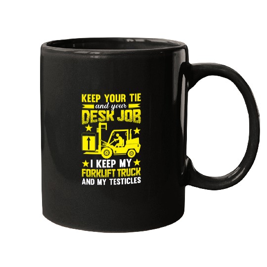 Funny Forklift operator Warehouse Worker Forklifts Driver 4 Mugs