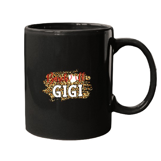 Sport Baseball Gigi Leopard Funny Softball MotherS Day Mugs