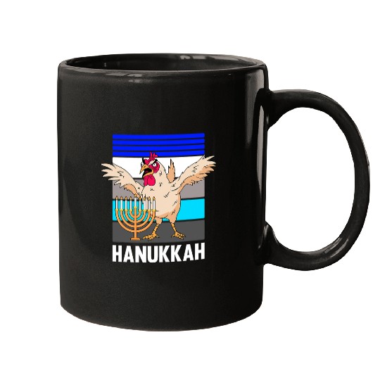 Chicken Menorah Hanukkah Cool Farm Animal Chanukah Jewish Mugs