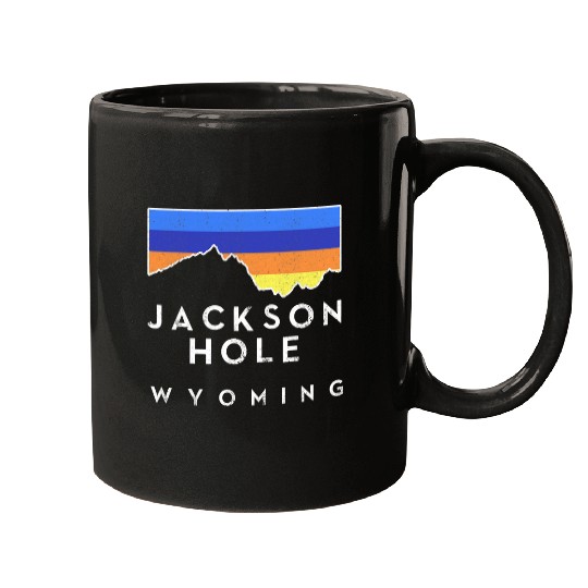 Climbing Climber Jackson Hole Retro Mountain vintages Climbing Mountain Climb Mugs