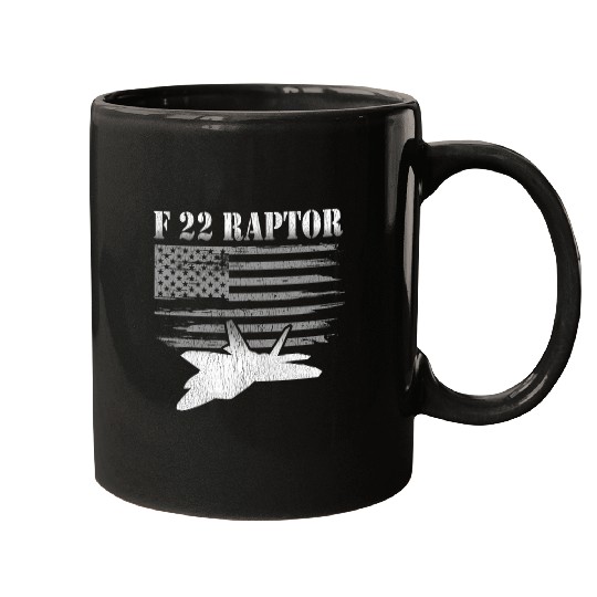 F22 Raptor American Flag Pilot 1 Mugs