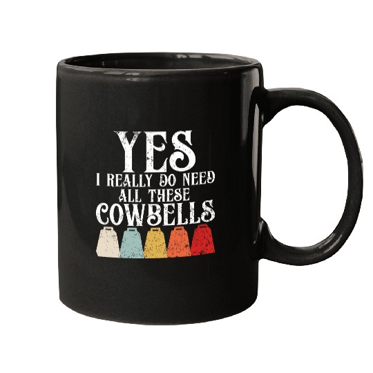 Cow Lover Bell More Cowbell vintages Funny Drummer Cowbell Funny 28 Mugs