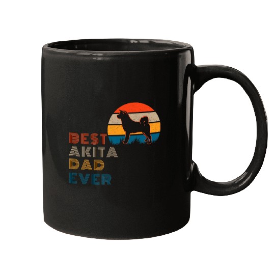 Akita Pet Doggie Love Puppy Trainer Retro bests Dog Dad Akita Owner Dog Mugs