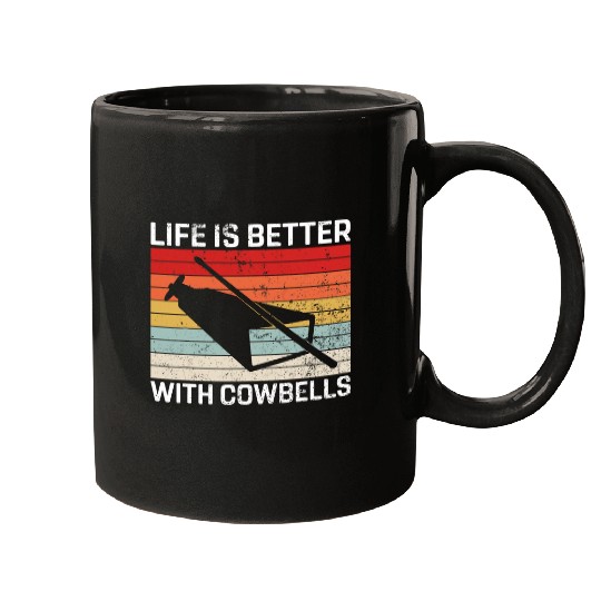 Funny Drummer Bell More Cowbell Vintage Funny Drummer Cowbell Funny 21 Mugs