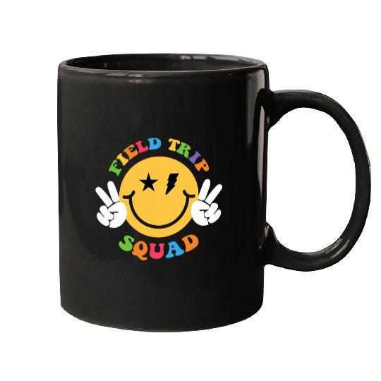 Hippie Field Trip Squad For Teacher Kids Field Day Mugs