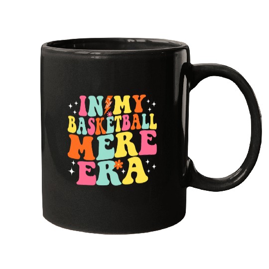 Sport Basketball In My Basketball Mere Era Retro Game Day Groovy Mugs