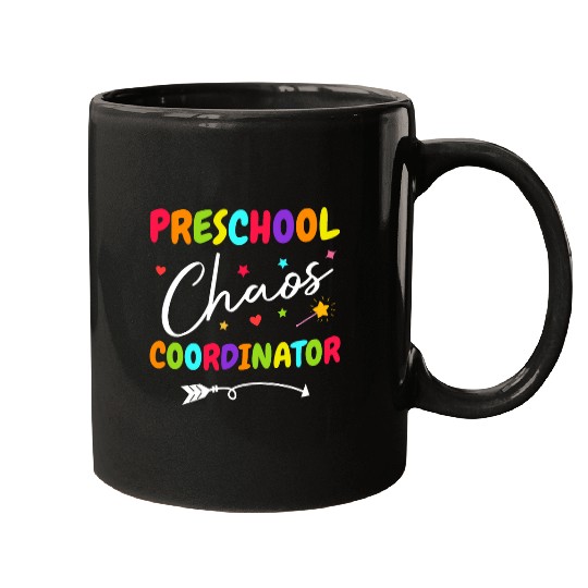Preschool Chaos Coordinator Vibes Teacher Life Magic Wand Mugs
