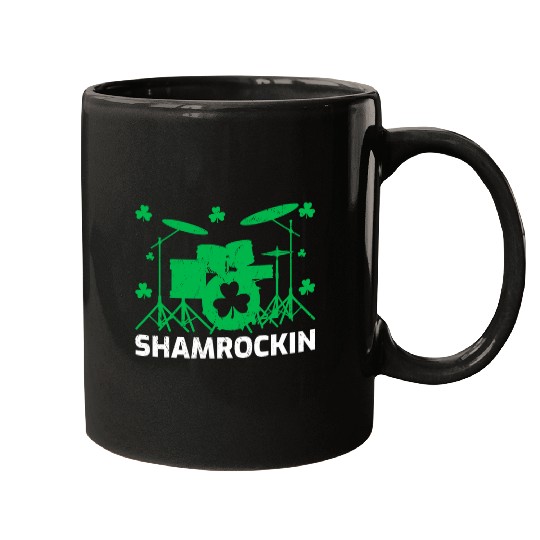 Funny Drummer s Music Lover Irish Shamrock Drum St. Patricks Day Mugs