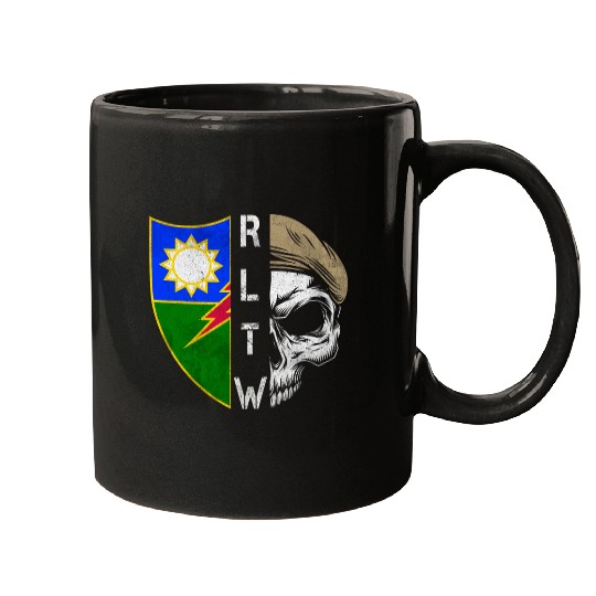 75th Ranger Regiment Skull Unit Crest RLTW Beret Veteran Mugs