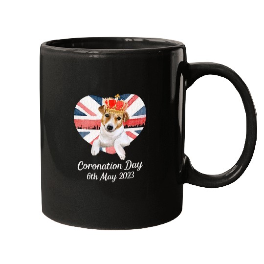 Jack Russell Pet Coronation Day Memorabilia Souvenir Jack Russell King Kids Mugs
